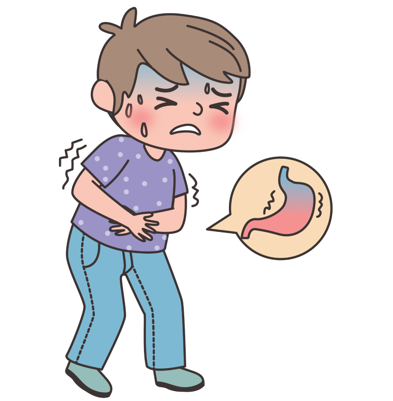 千庫網_男孩生病胃痛_元素編號12961723