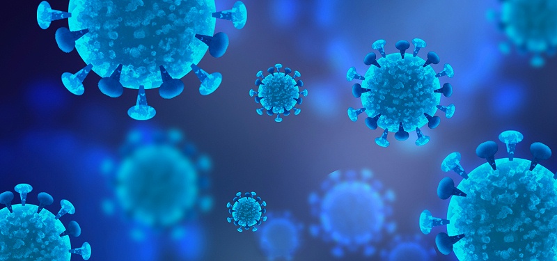 千庫網_藍色漸變色電暈病毒創意背景_背景編號5983162